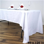 Econoline White Tablecloth 60x126"