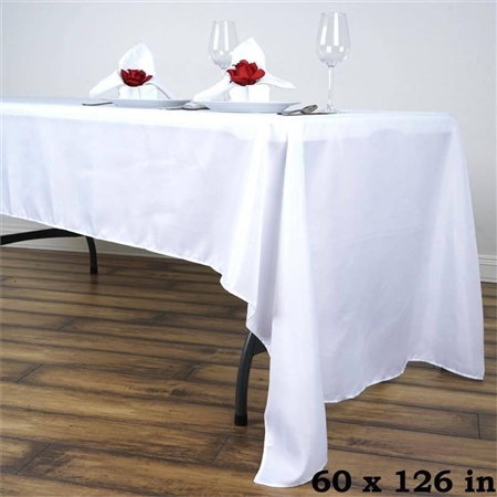 Econoline White Tablecloth 60x126"