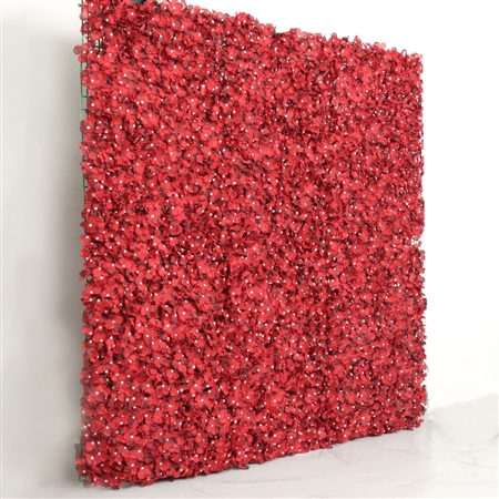 4 PCS Silk Hydrangea Flower Mat Wall Backdrop - Wine