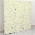 4 PCS Silk Hydrangea Flower Mat Wall Backdrop - Cream