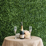 11 Sq ft. UV Protected Faux Small Leaves Foliage Green Boxwood Hedge Garden Wall Backdrop Mat - Pack of 4