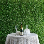 11 Sq ft. UV Protected Green Flowery Fern & Clover Foliage Boxwood Hedge Garden Wall Backdrop Mat - Pack of 4
