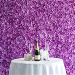 4 PCS Silk Hydrangea Flower Mat Wall Backdrop - Purple