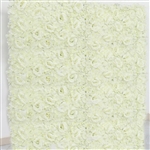 11 Sq ft. 4 Panels 3D Silk Rose & Hydrangea Flower Wall Mat Backdrop - Cream