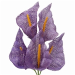 25 PCS Lavender Burlap Large Calla Lilies For Vase Centerpiece