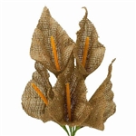 25 PCS Natural Burlap Large Calla Lilies For Vase Centerpiece