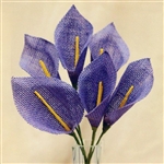 36 PCS Lavender Burlap Everyday Calla Lilies For Vase Centerpiece