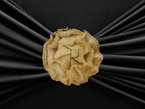 Natural Floral Jute Burlap Bows - 4 PCS