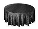 108" Round Tablecloth Pintuck - Black