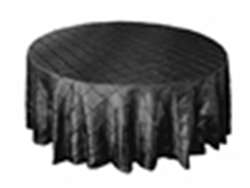 108" Round Tablecloth Pintuck - Black