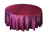 108" Round Tablecloth Pintuck - Burgundy