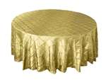108" Round Tablecloth Pintuck - Champagne