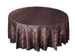 108" Round Tablecloth Pintuck - Chocolate