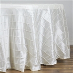 108" Round Tablecloth Pintuck - Ivory
