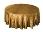 108" Round Tablecloth Pintuck - Gold