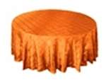 108" Round Tablecloth Pintuck - Orange