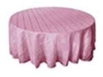 108" Round Tablecloth Pintuck - Pink