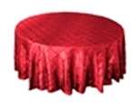 108" Round Tablecloth Pintuck - Red