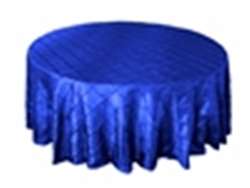 108" Round Tablecloth Pintuck - Royal Blue