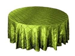 108" Round Tablecloth Pintuck - Sage Green