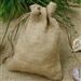 7" Natural Jute Burlap Favor Bags - 10 Pack