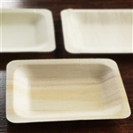 25 Pack - Contemporary Eco-friendly Birchwood 4.75" x 3.75" Rectangle Plate