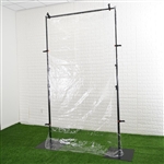 5FT x 9FT Clear Portable Isolation Wall Kit, Floor Standing Sneeze Guard