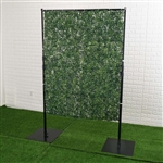 4FT x 9FT Portable Isolation Wall with Artificial Grass Wall Panels, Floor Standing Sneeze Guard