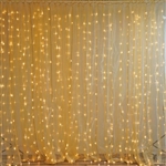 20FT x 10FT 600 Sequential Gold LED Lights Party Photography Organza Curtain Backdrop