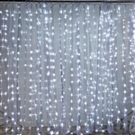 20FT x 10FT 600 Sequential Silver LED Lights Party Photography Organza Curtain Backdrop