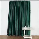 8Ft H x 8Ft W Econoline Velvet Backdrop Curtain Panel Drape - Hunter/Emerald Green