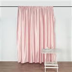 8Ft H x 8Ft W Econoline Velvet Backdrop Curtain Panel Drape - Blush