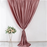 8Ft H x 8Ft W Econoline Velvet Backdrop Curtain Panel Drape - Dusty Rose