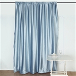 8Ft H x 8Ft W Econoline Velvet Backdrop Curtain Panel Drape - Dusty Blue