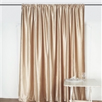 8Ft H x 8Ft W Econoline Velvet Backdrop Curtain Panel Drape - Champagne