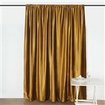 8Ft H x 8Ft W Econoline Velvet Backdrop Curtain Panel Drape - Gold