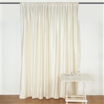 8Ft H x 8Ft W Econoline Velvet Backdrop Curtain Panel Drape - Ivory