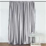 8Ft H x 8Ft W Econoline Velvet Backdrop Curtain Panel Drape - Silver