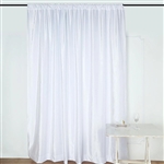 8Ft H x 8Ft W Econoline Velvet Backdrop Curtain Panel Drape - White