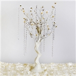 VOGUE 30" Tall Glittered Manzanita Tree with Flower Tipped Branches - White