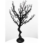 VOGUE 30" Tall Glittered Manzanita Tree - Black