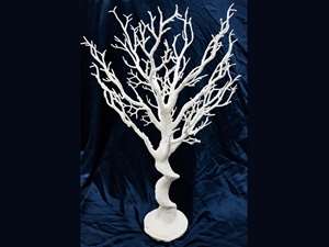 Shop Premium Vogue 30" Tall Glittered Manzanita Tree – White | RTLINENS