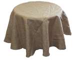 Burlap 72” Round Tablecloth – Natural