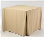 Burlap Fitted Tablecloth 30”x72”x29” w/ Pleated Corners – 6FT Rectangular Table