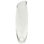 16" Modern Art Cylinder Vase - Clear 4/Set