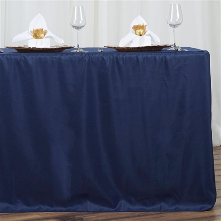 Econoline 6 foot Fitted Tablecloths - Navy Blue