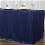 Econoline 8 foot Fitted Tablecloths - Navy Blue
