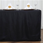Econoline 6 foot Fitted Tablecloths - Black