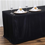 Econoline 4 foot Fitted Tablecloths - Black