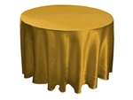 Gold 108" Satin Round Tablecloth